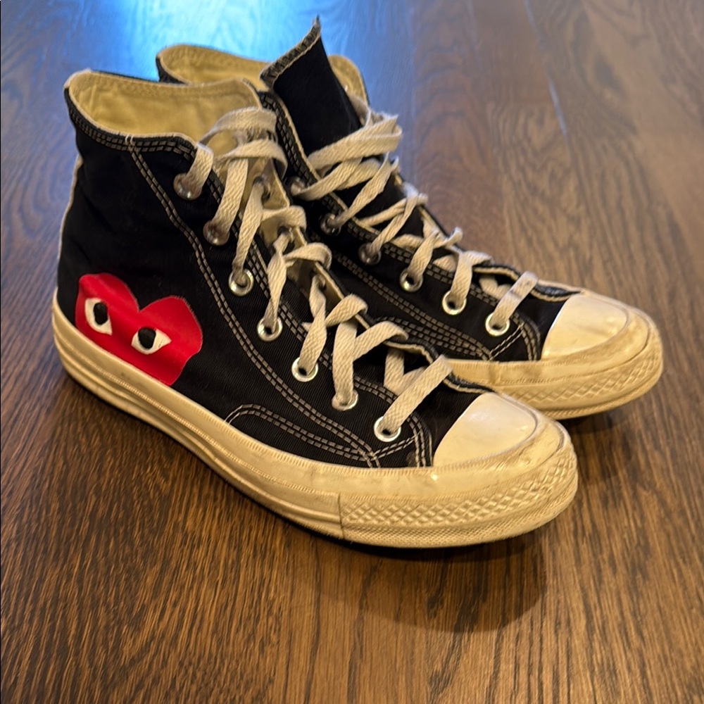 Black Converse x PLAY Comme des Garçons Chuck 70 sz 8 women/mens 6